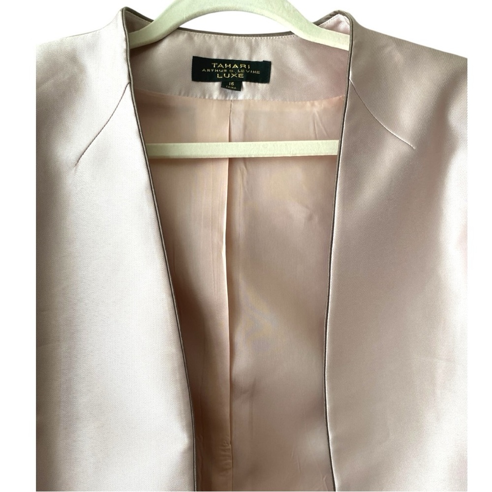 Tahari luxe Pink and Tan Dress with Jacket size 16 - Picture 10 of 14